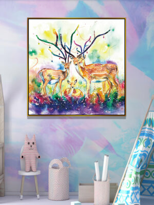 Wholesale Modern Decorative Painting Abstract Glass Wall art Painting Hotel Lobby