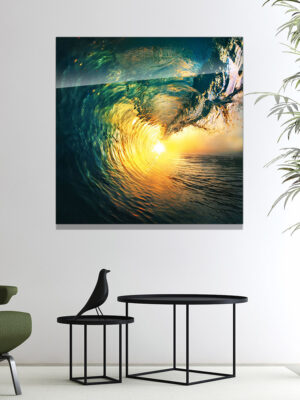 3-iSH-73230B-1Panel Frameless Acrylic Prints Ocean Giant Waves Scenery Modern Wall Art Canvas Painting Print Living Room Home Decor Surf Picture