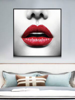 4-iSB-61116-1Panel Black Alumnum Frame Canvas Prints Modern Big Size Canvas Wall Art Home Decor Portrait Colorful Printed Acrylic Painting