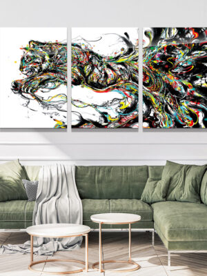 Watercolour Living Room Background Wall Decoration Floor Painting Sofa Abstract Wall Art Sense Simple Mural