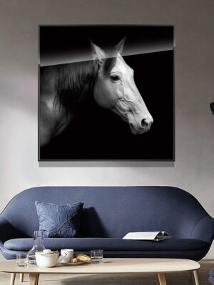 Outdoor Wall Art Canvas Framed Painting Animal Painting Horses Painting