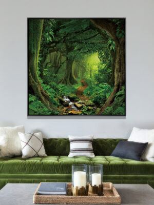 5-iSH-73166-1Panel Black Alumnum Frame Canvas Prints Decorative Painting Simple Hanging Painting Living Room Sofa Background Wall Art Painting