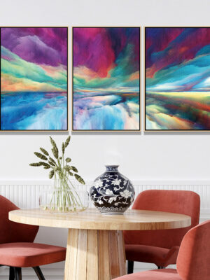 Home Hotel Decoration Waterproof Abstract Canvas Wall Arts Paintings