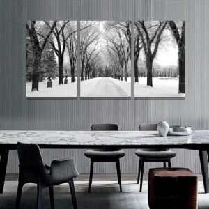 Waterproof Modern 3 PCS Canvas Landscape Trees Wall Art Painting for Home Decoration