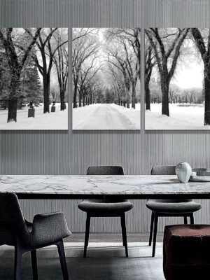 Waterproof Modern 3 PCS Canvas Landscape Trees Wall Art Painting for Home Decoration
