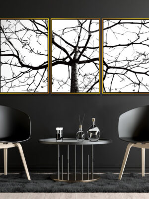3-iSB-62089ABC-3Panel Gold Alumnum Frame Acrylic Prints Custom Print Canvas Painting for Living Room 3 Panel Wall Art Landscape Home Decoration