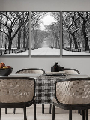 3-iSB-62091ABC-3Panel Black PS Frame Canvas Prints Canvas Painting Wall Art Landscape Home Decoration