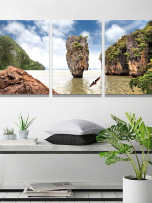 3-iSH-7640ABC-3Panel Frameless Canvas Prints Living Room Nature Landscape Wall Murals Scenery Bedroom Art Decor Paintings