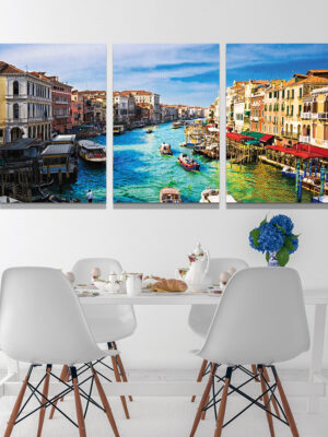 3-iSH-7702ABC-3Panel Frameless Canvas Prints Bedroom Landscape Art Wall Painting 3 Pieces Canvas Wall Art Print Decor Painting